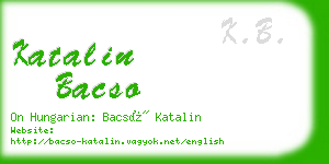katalin bacso business card