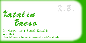 katalin bacso business card